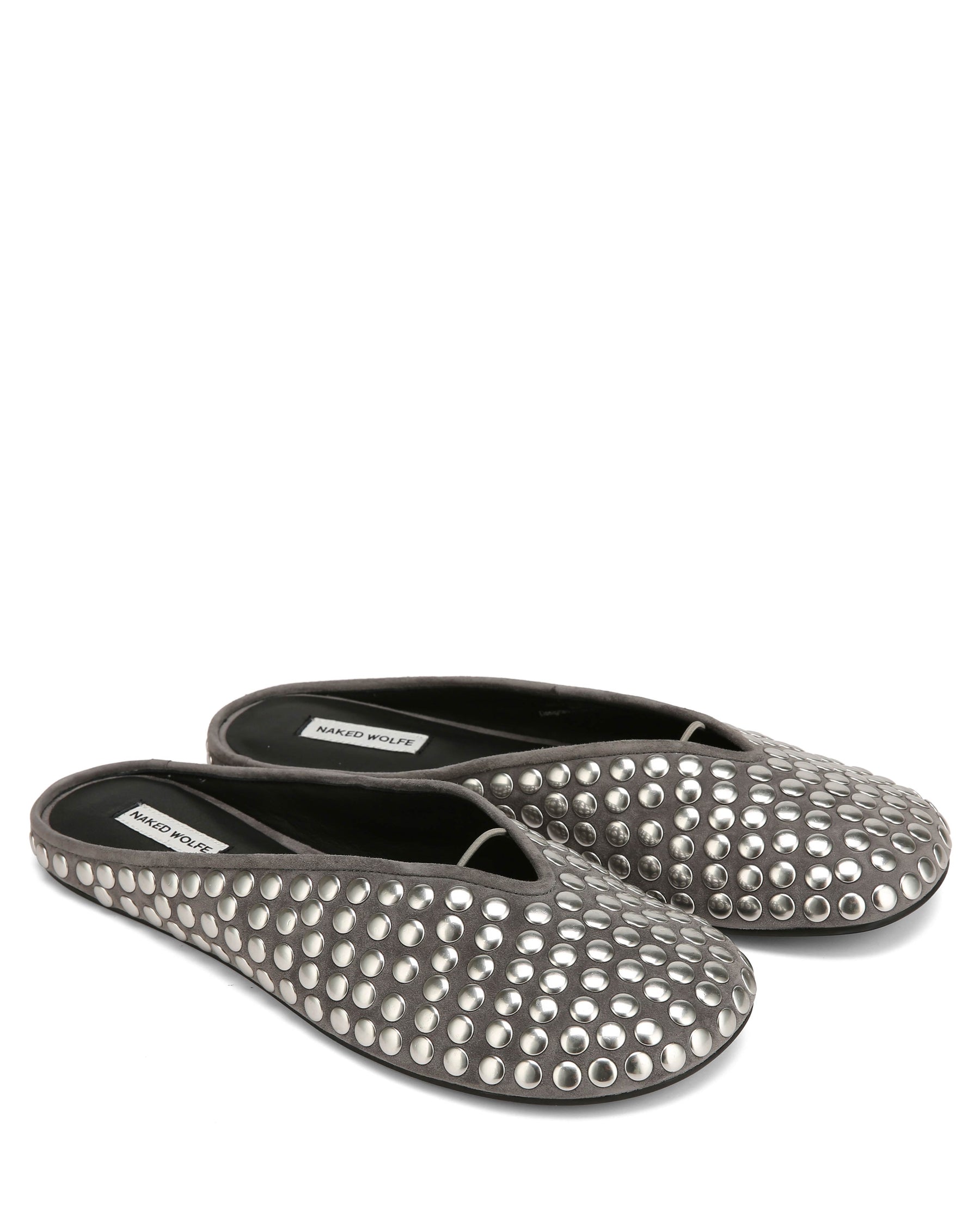 Pippa Grey Studded Suede