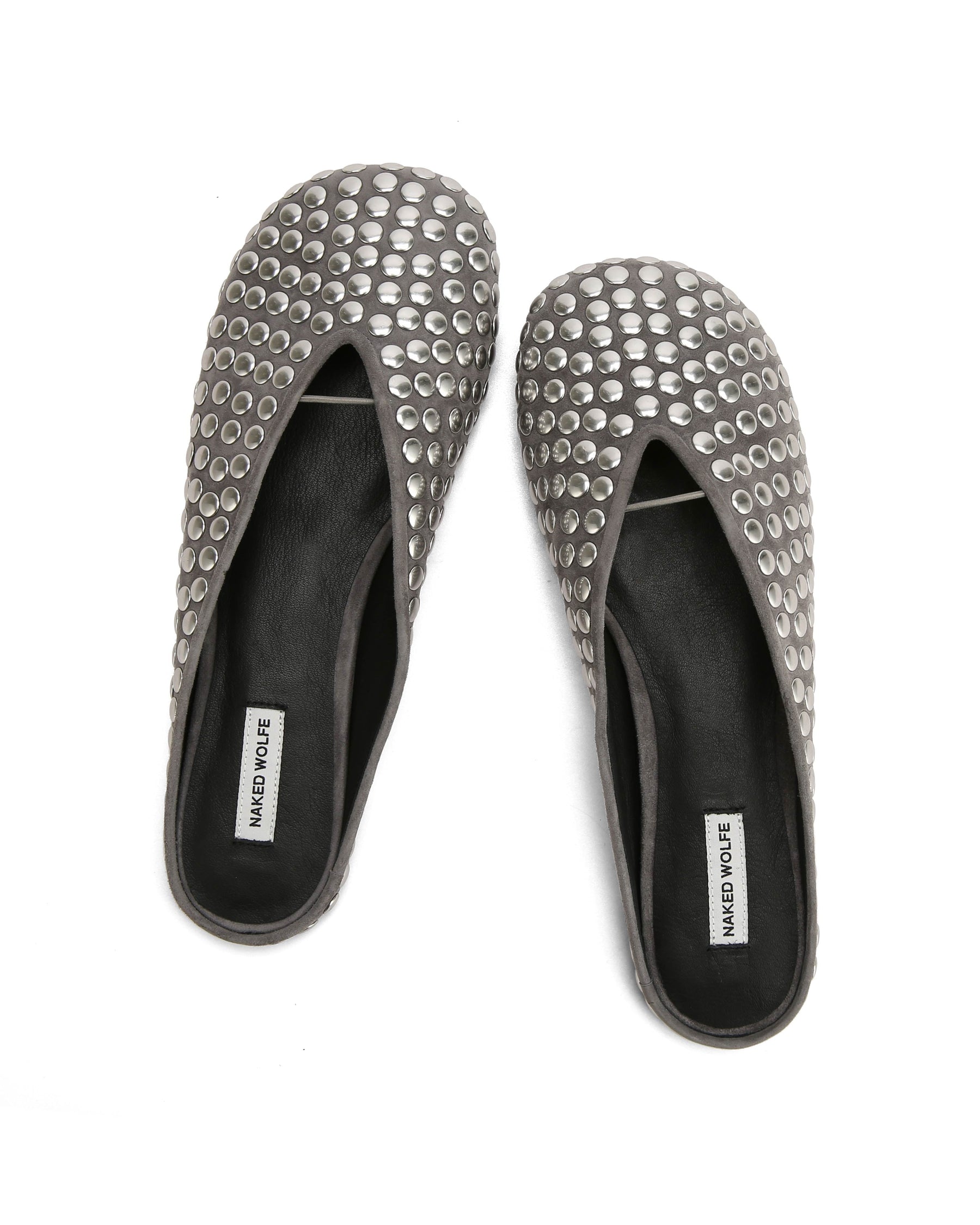 Pippa Grey Studded Suede