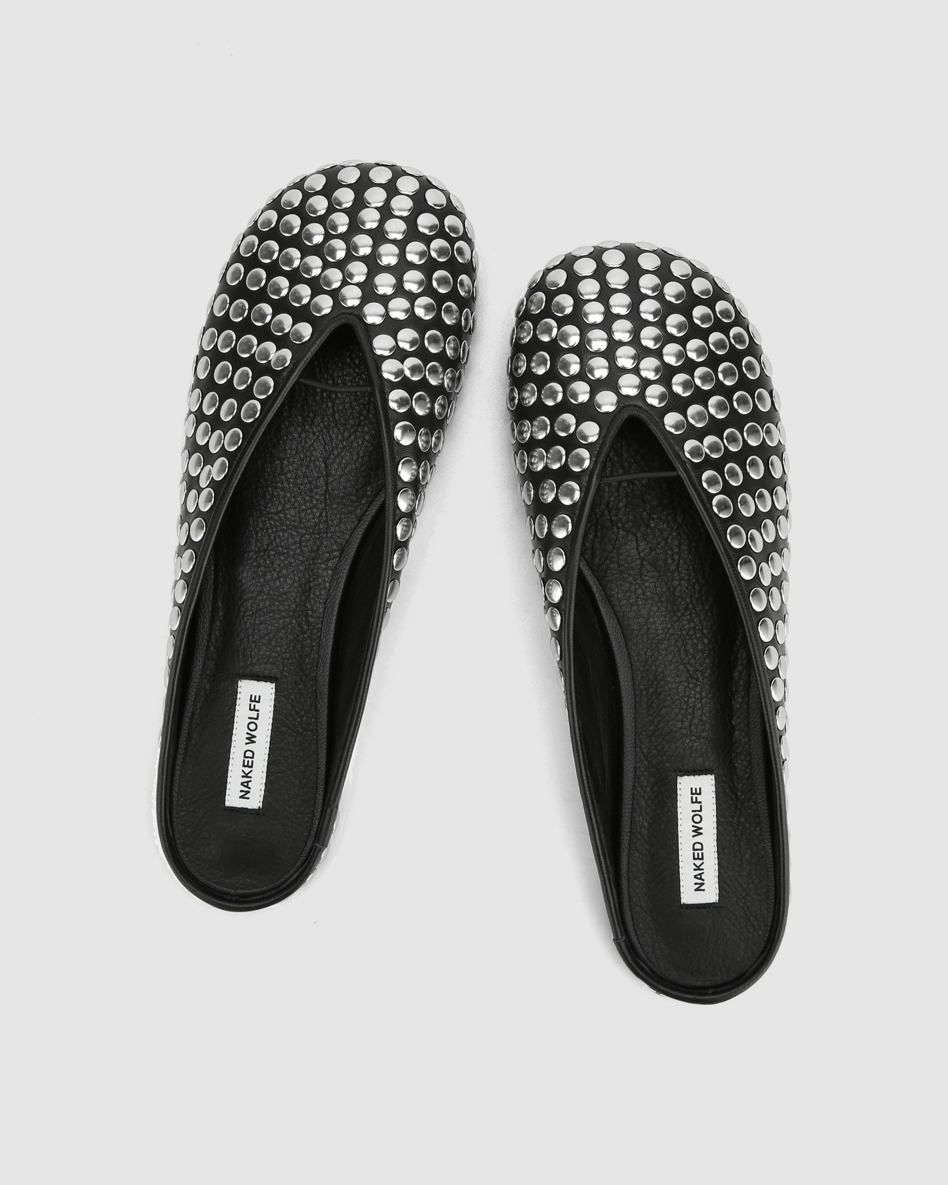 Pippa Black Studded Leather