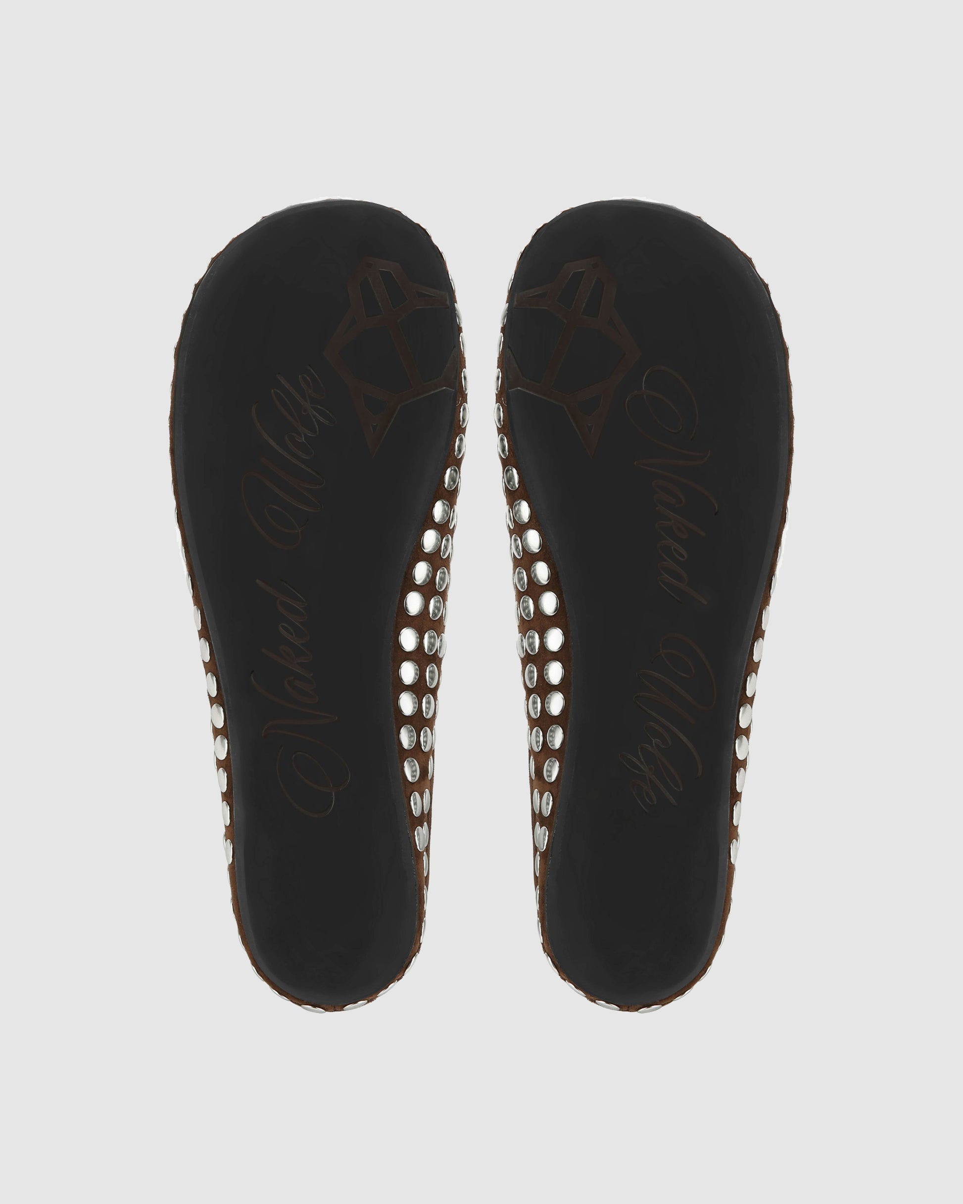 Pippa Brown Studded Suede