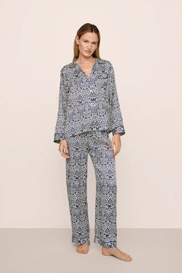 Eberjey x Casa Del Sol - Inez Washable Silk Printed Long PJ Set