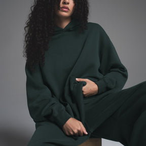 VINTAGE FLEECE OVERSIZED HOODIE | CYPRESS