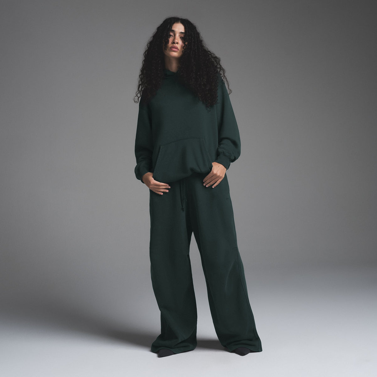 VINTAGE FLEECE OVERSIZED HOODIE | CYPRESS