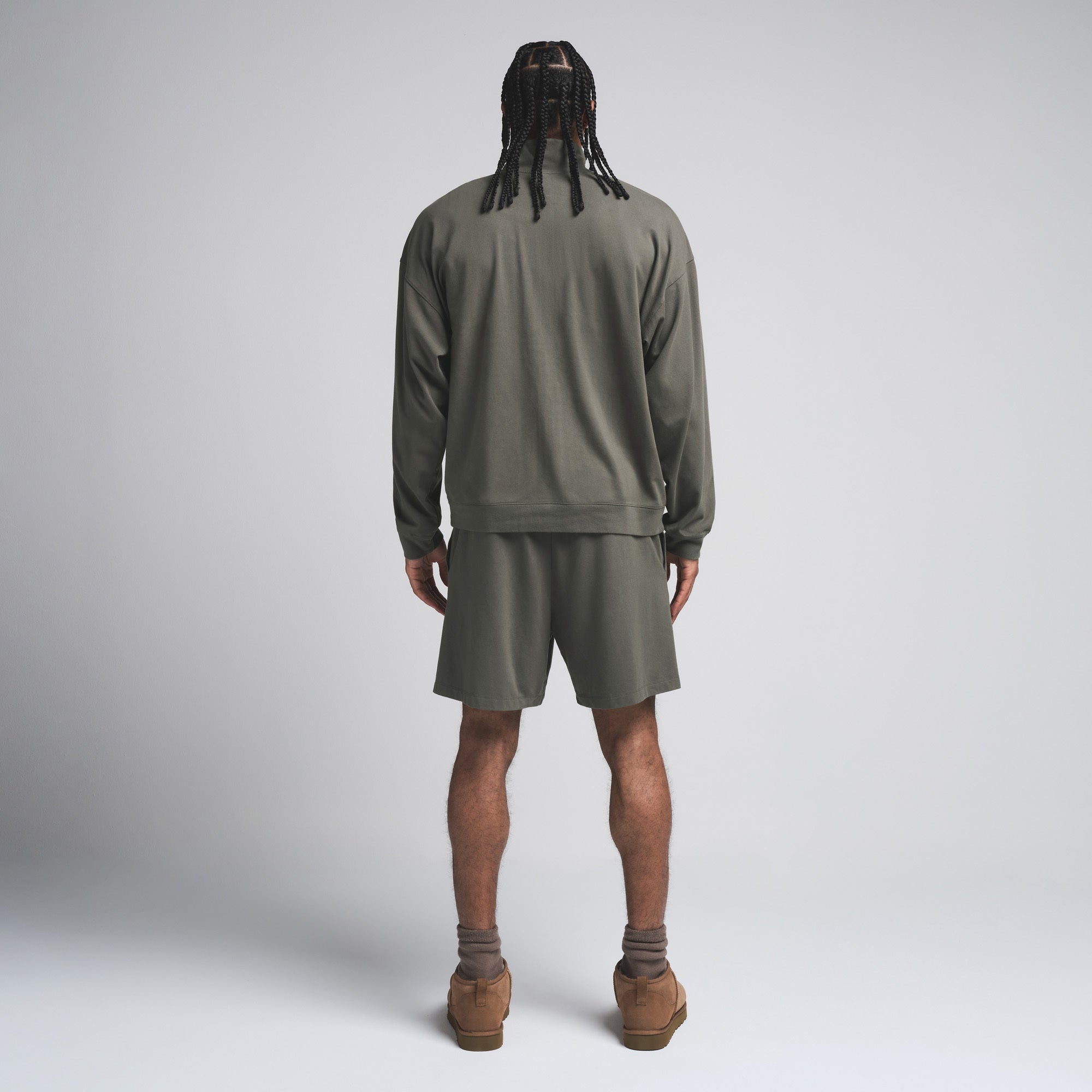 JERSEY LOUNGE MENS RELAXED QUARTER ZIP PULLOVER | BASIL