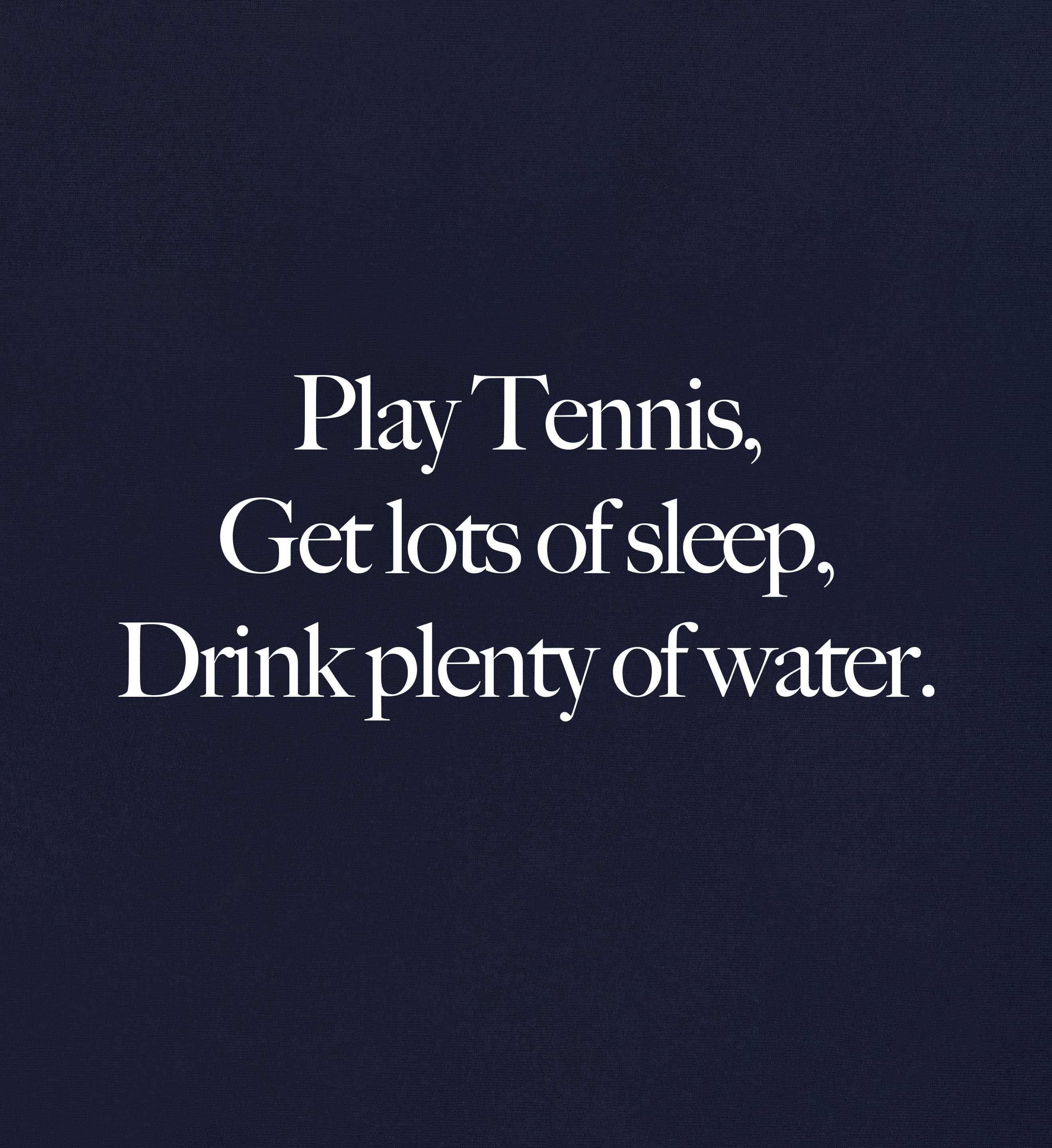 Play Tennis T-Shirt - Navy/White