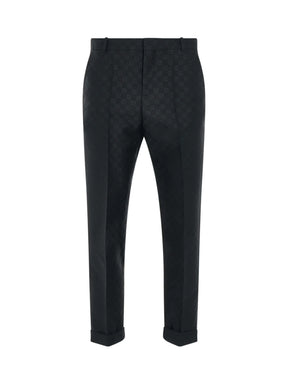 Monogram Jacquard Pants in Black