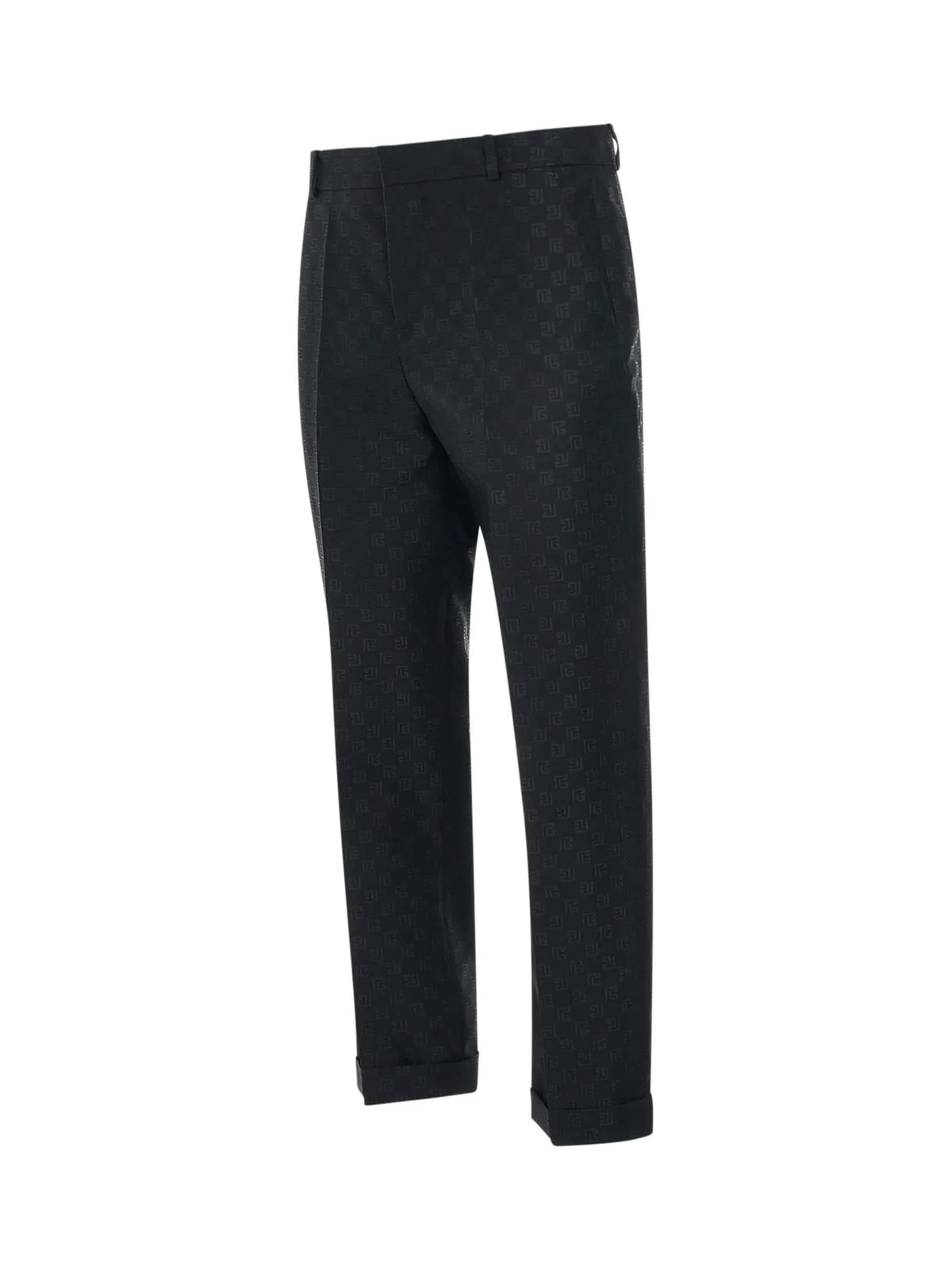Monogram Jacquard Pants in Black