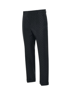 Monogram Jacquard Pants in Black