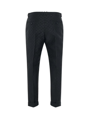 Monogram Jacquard Pants in Black