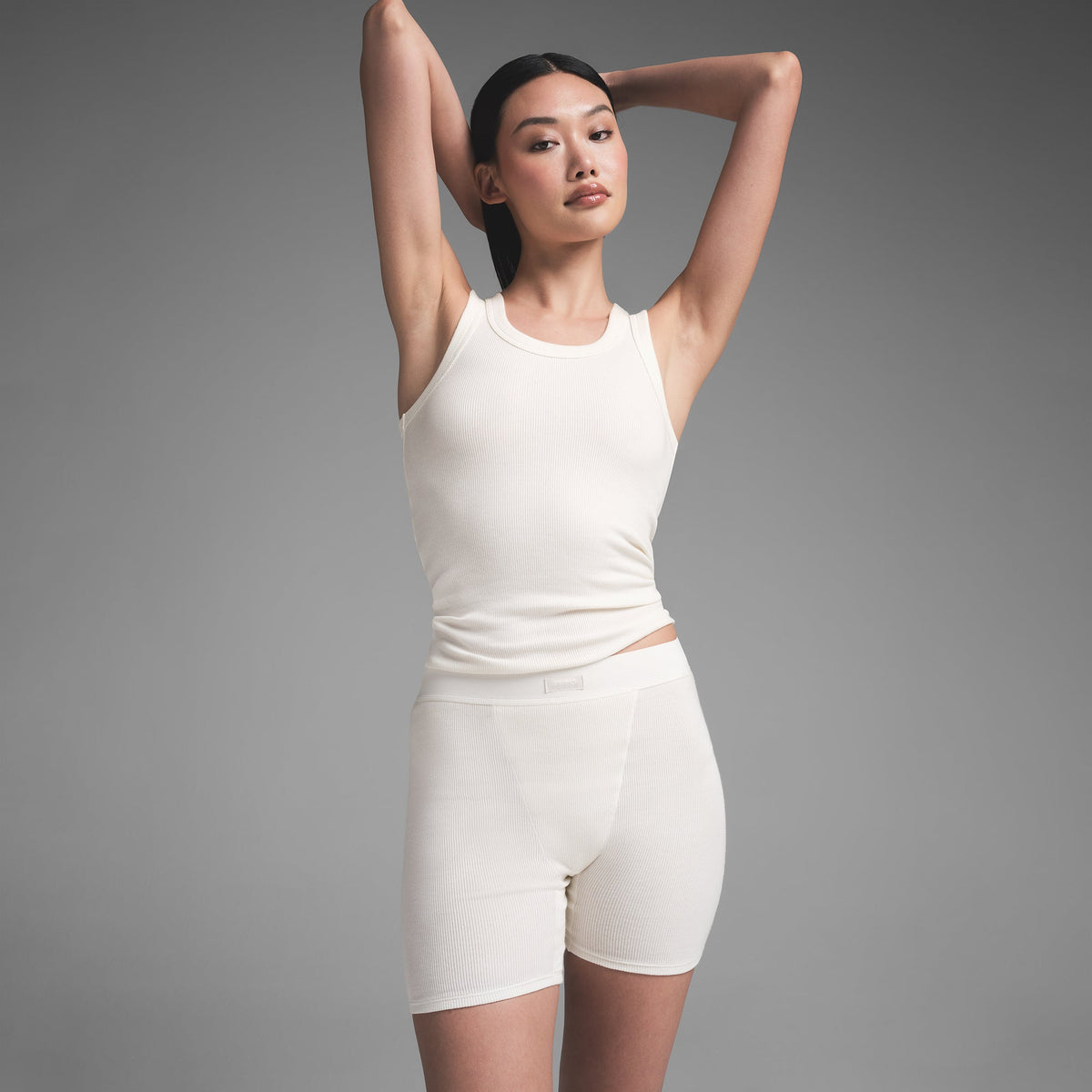 COTTON RIB BOXER | MARBLE