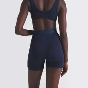 COTTON RIB BOXER | NAVY