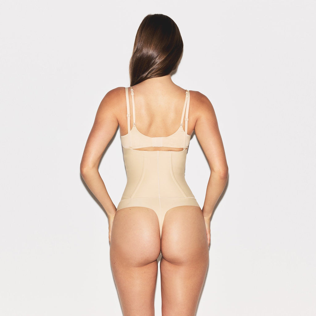 SKIMS BODY CORE SCULPT WAIST CINCHER THONG | SAND
