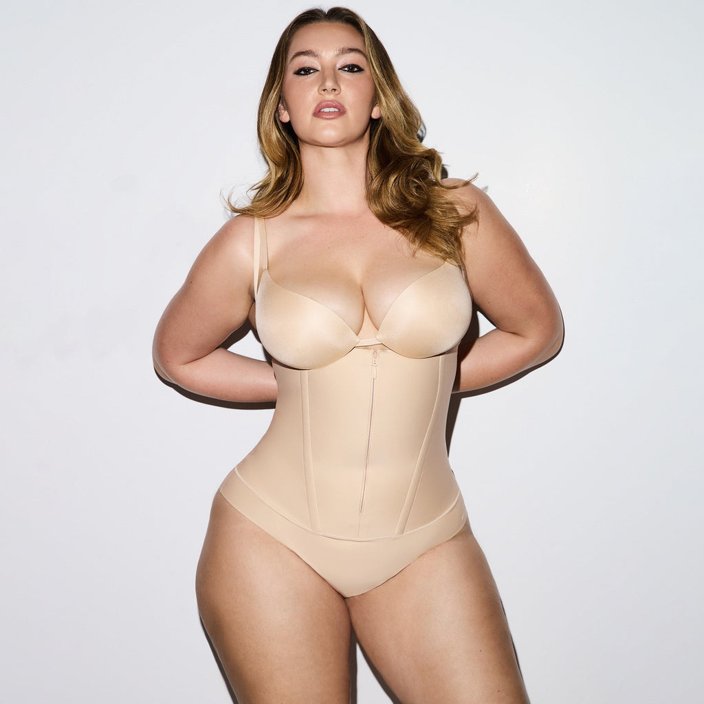 SKIMS BODY CORE SCULPT WAIST CINCHER THONG | SAND