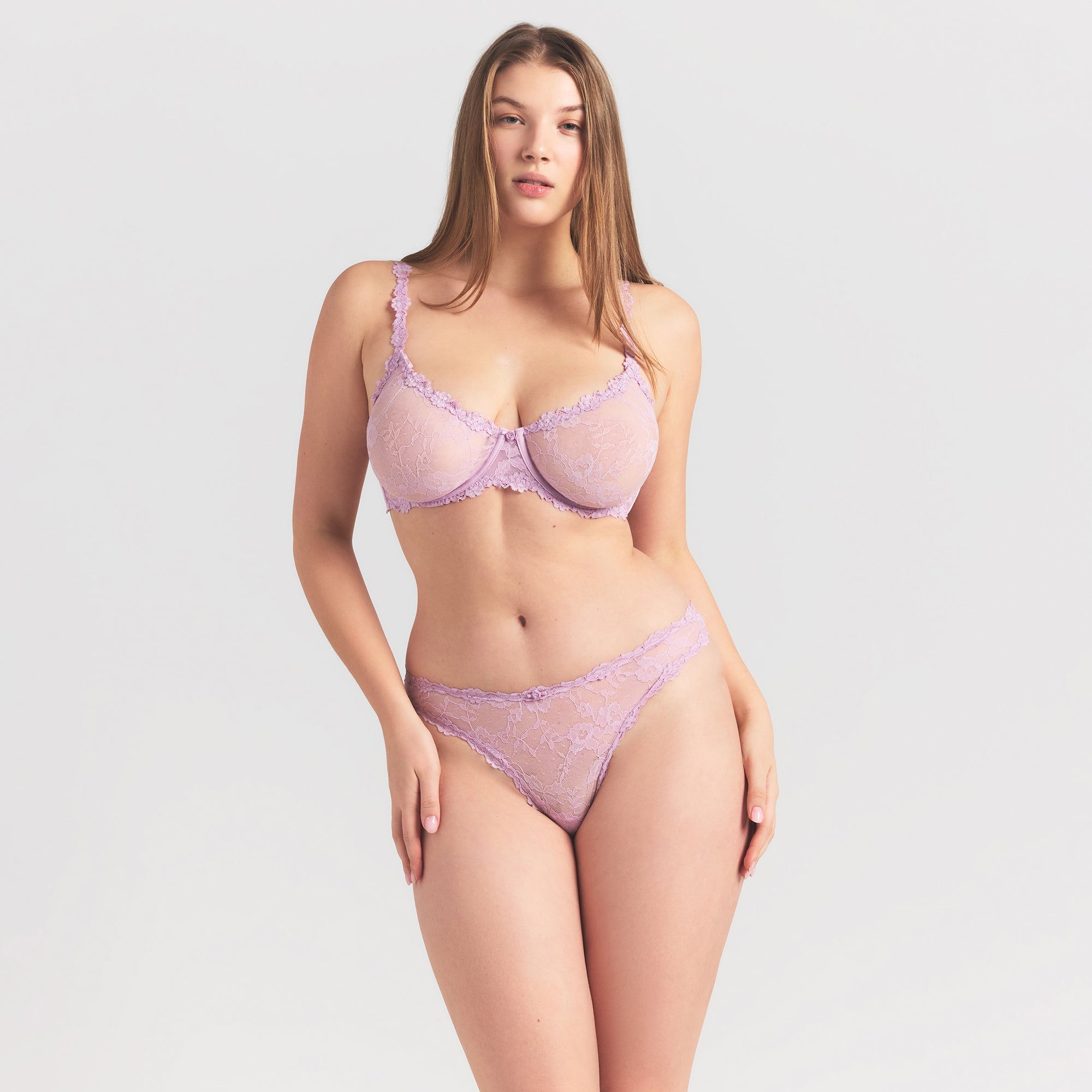Stretch Lace Dipped Thong