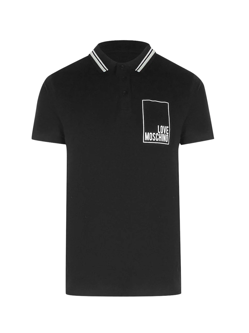 Love Moschino Box Logo Black Polo Shirt