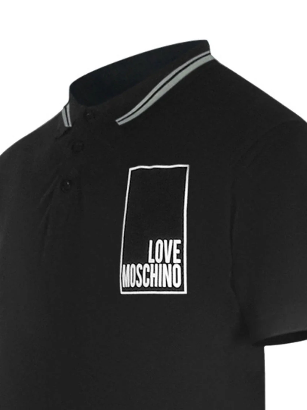 Love Moschino Box Logo Black Polo Shirt