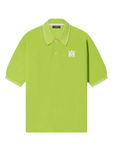 AMIRI SOLID SHORT SLEEVE MA LOGO POLO LIME