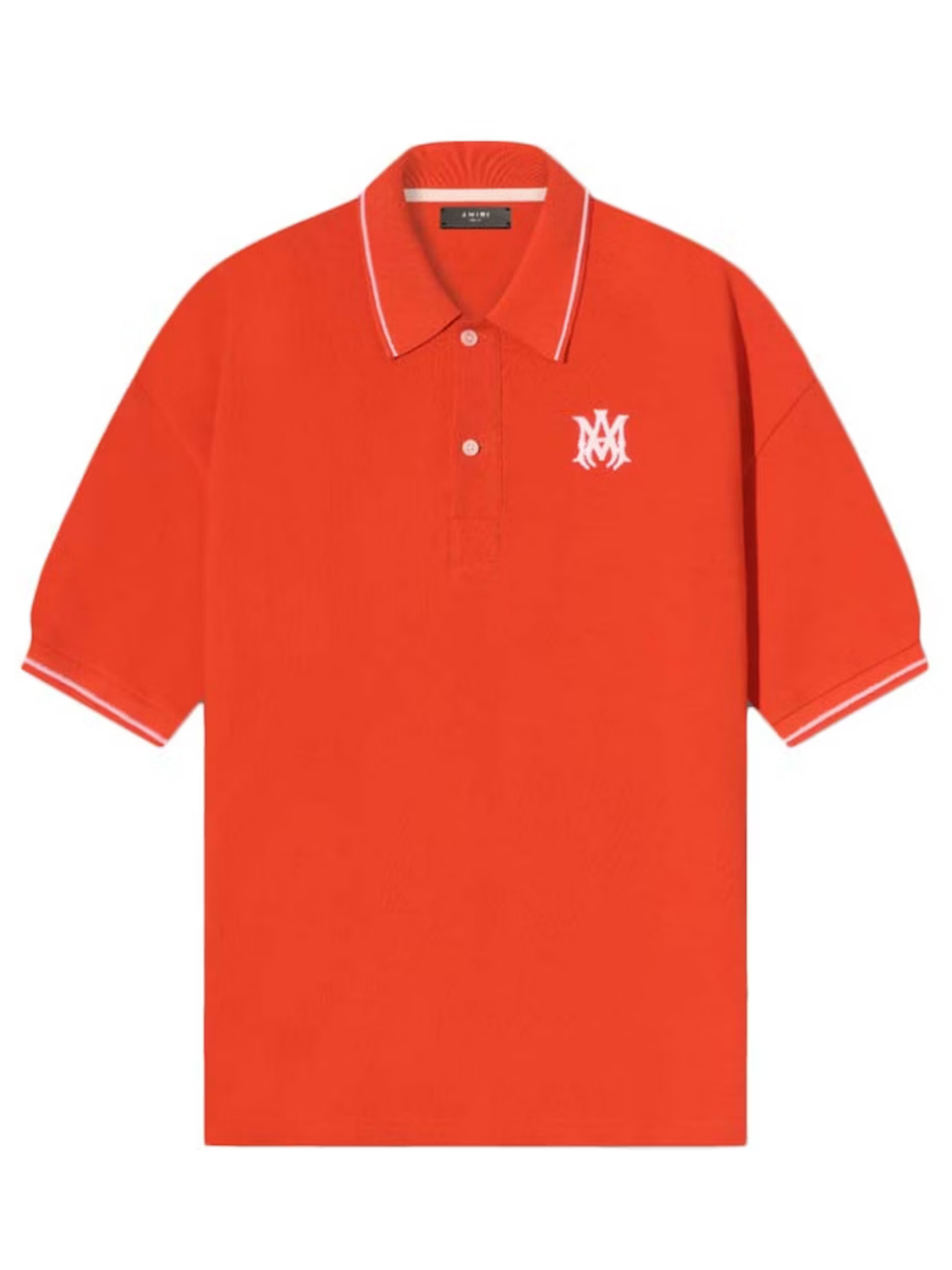 AMIRI SOLID SHORT SLEEVE MA LOGO POLO ORANGE