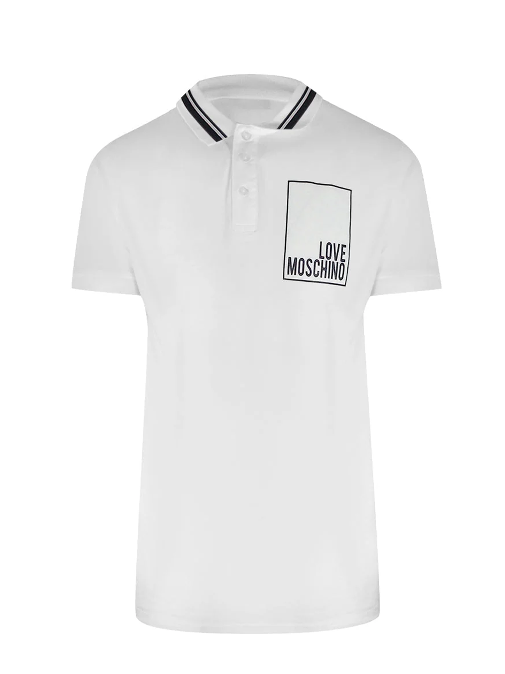 Love Moschino Iconic Box White Polo Shirt