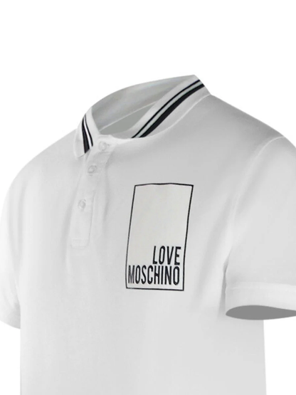 Love Moschino Iconic Box White Polo Shirt