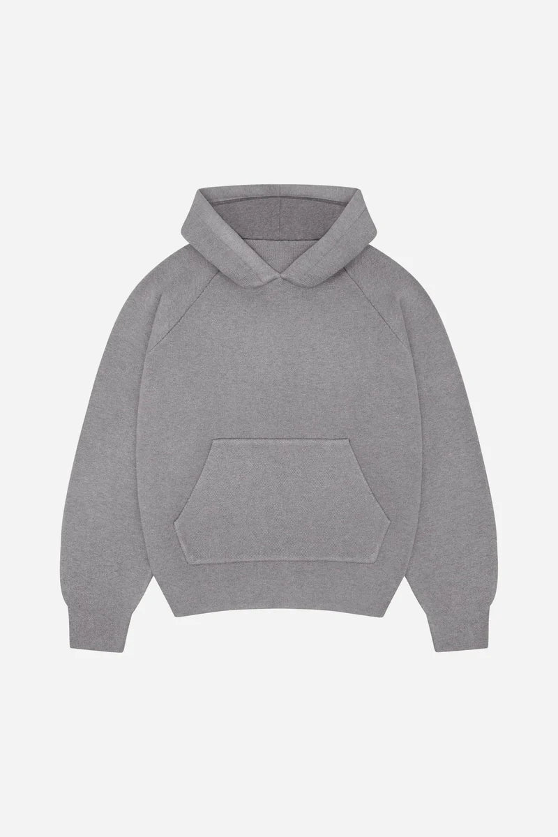 Heavyweight knitted hoodie