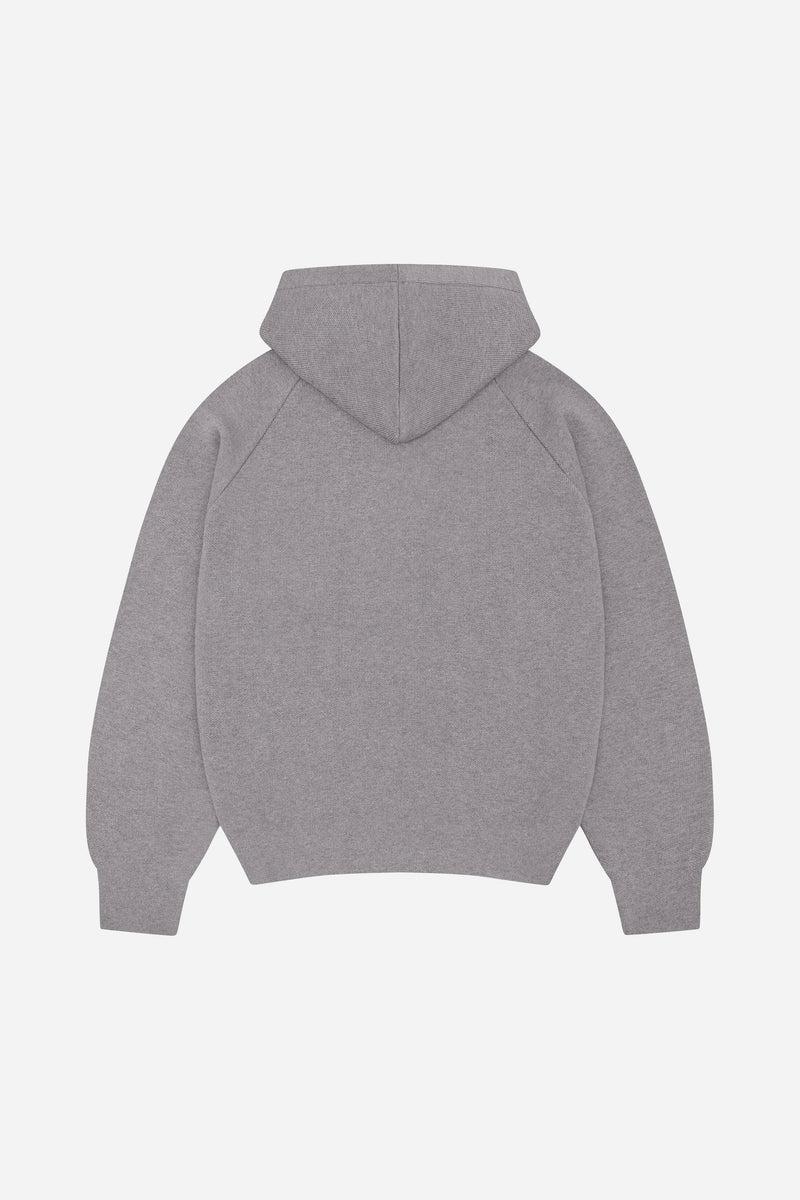 Heavyweight knitted hoodie