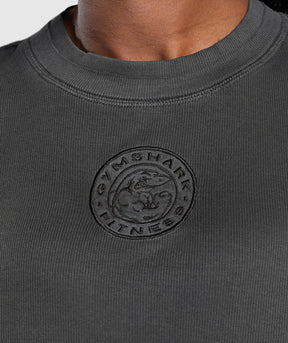 Gymshark Premium Legacy Washed Oversized T-Shirt - Black