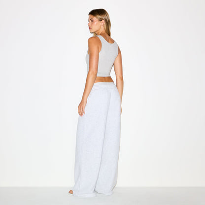 Cotton Fleece Oversized Double Waistband Pant