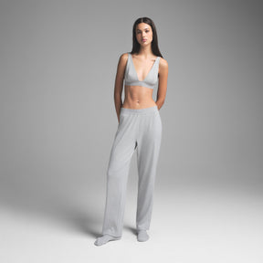 COTTON RIB PANT | LIGHT HEATHER GREY
