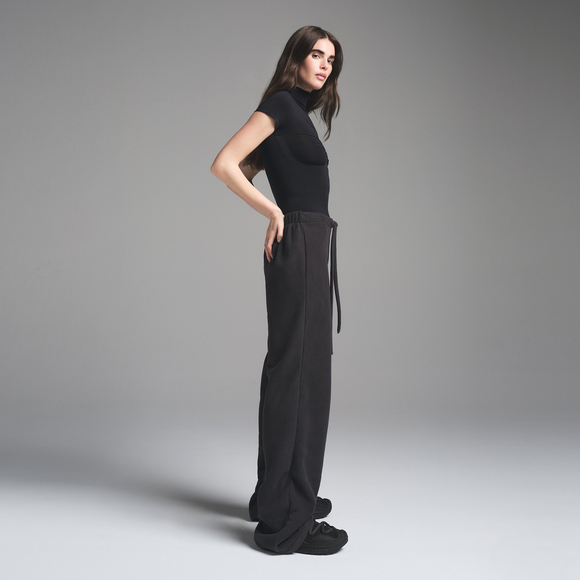 FLEECE LOUNGE OVERSIZED PANT | STORM