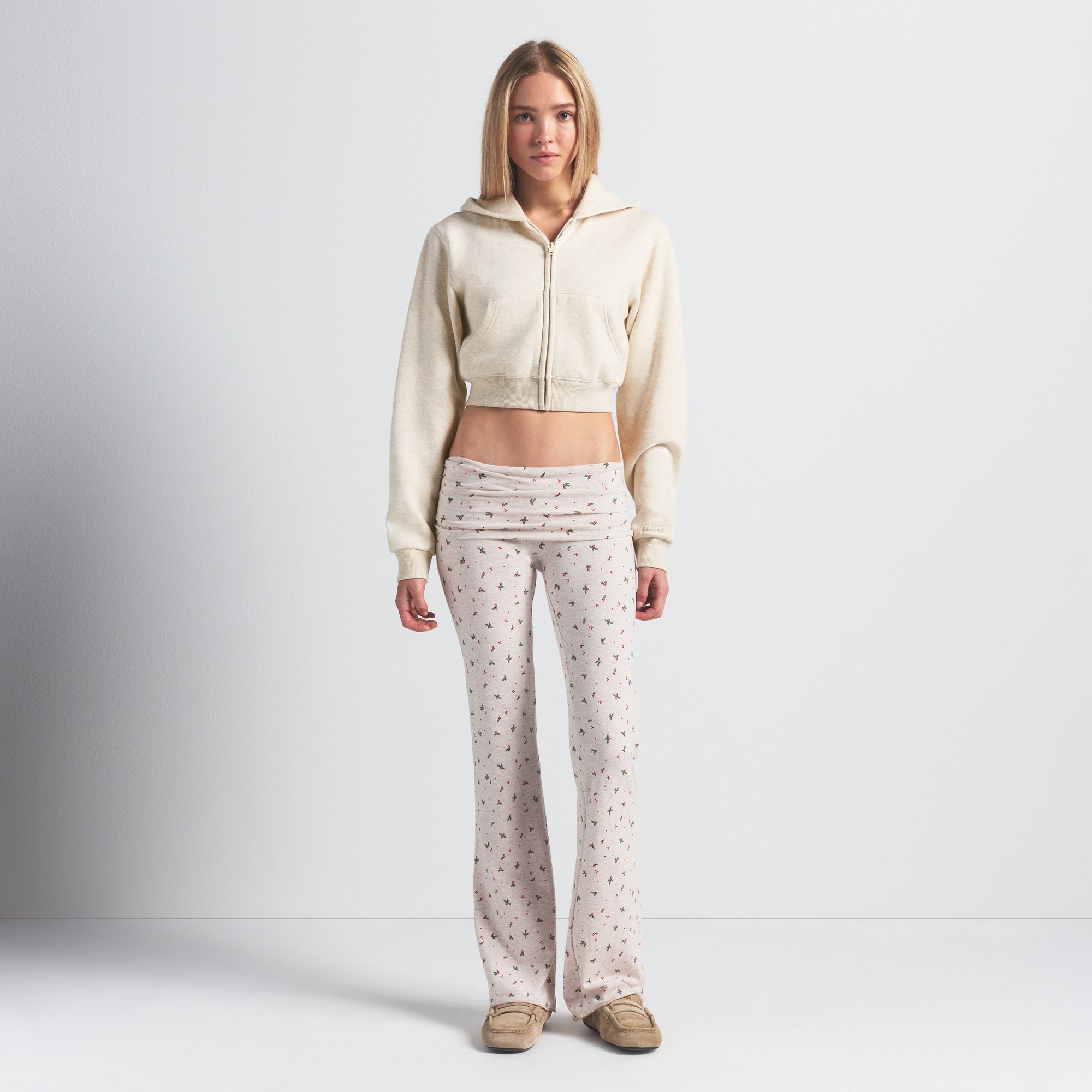 Cotton Jersey Foldover Pant