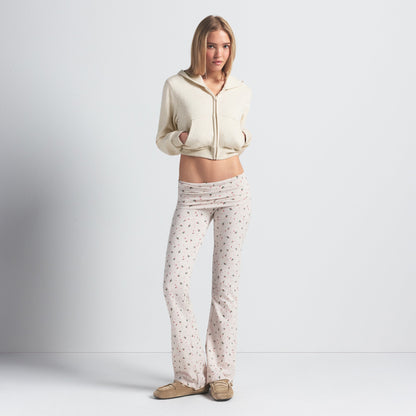 Cotton Jersey Foldover Pant