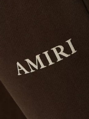 AMIRI PUFF LOGO SWEATPANTS BROWN
