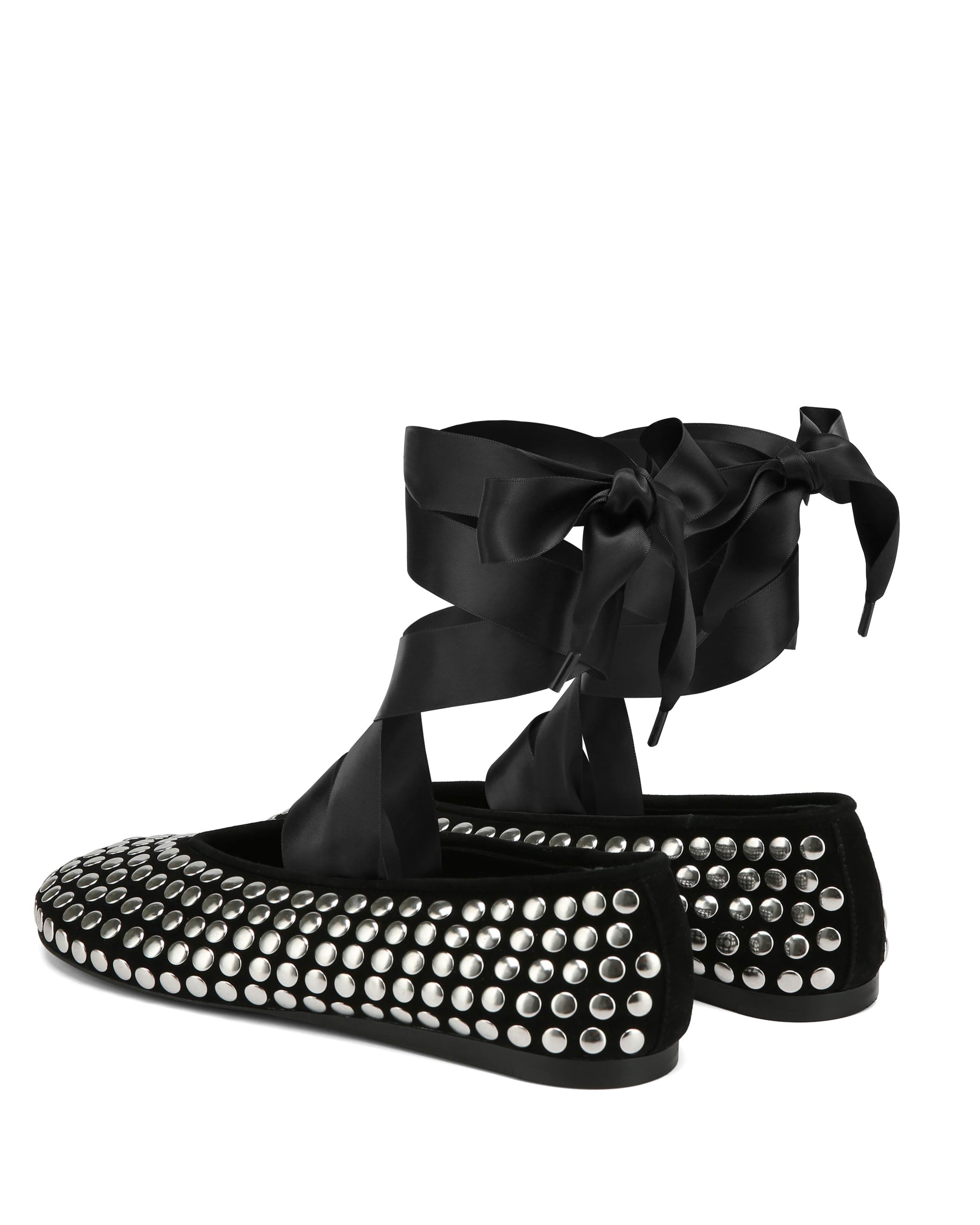Purr Black Studded Suede