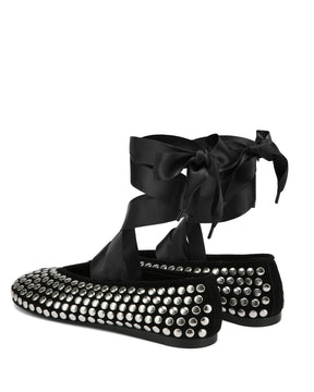 Purr Black Studded Suede