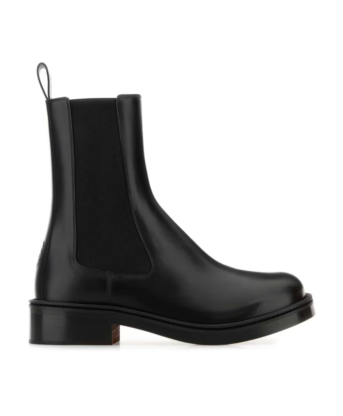 Stylish Black Leather Ankle Boots