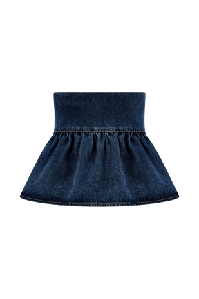 Pauline Strapless Denim Top - 90'S Blue