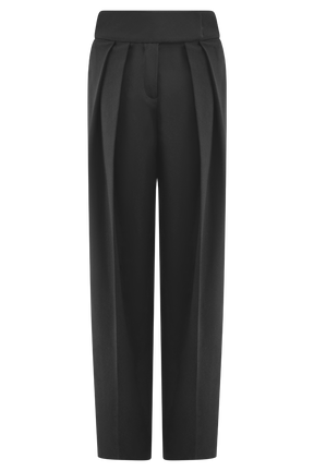 Penelope Pleated High Waisted Pants - Black