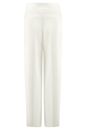 Penelope Pleated High Waisted Pants - Ivory