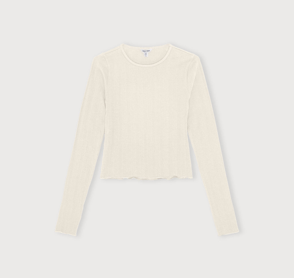Pointelle Long Sleeve Tee