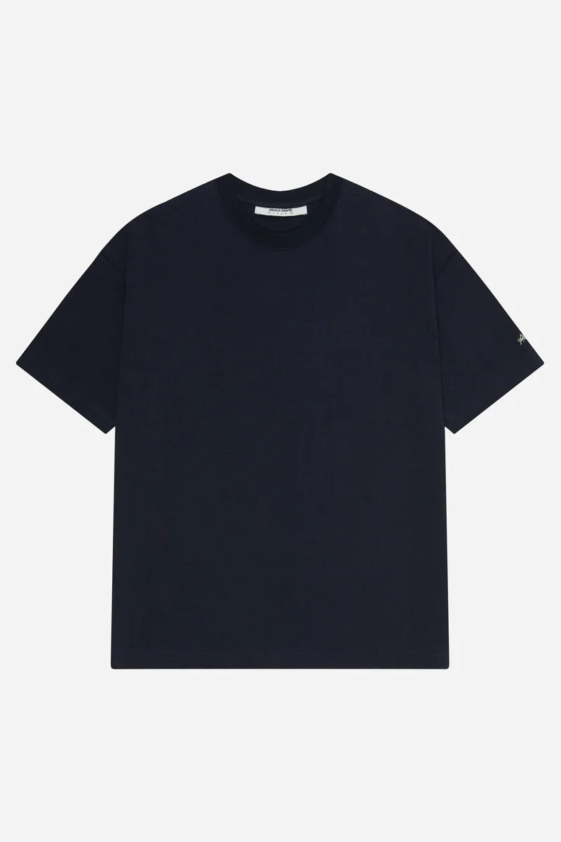Chainstitch t-shirt - navy/ecru
