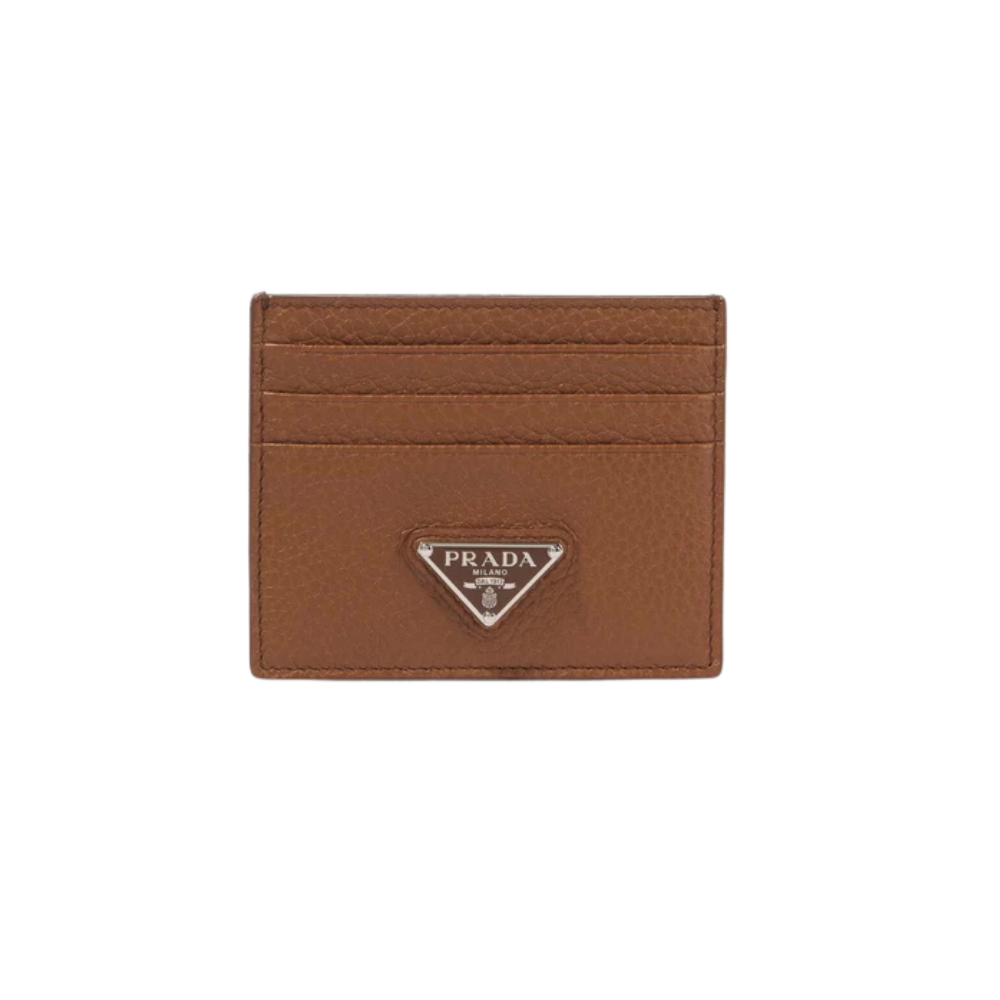 Prada Logo leather card holder