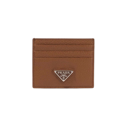Prada Logo leather card holder