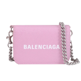 Balenciaga Mini Cash Wallet on Chain in Leather