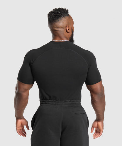 Gymshark Prime T-Shirt - Black/Vivid Red