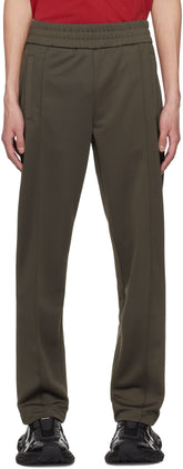Gray Curved Logo Track Pants