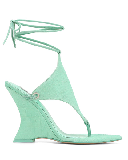 Rampage Mint Croc Suede