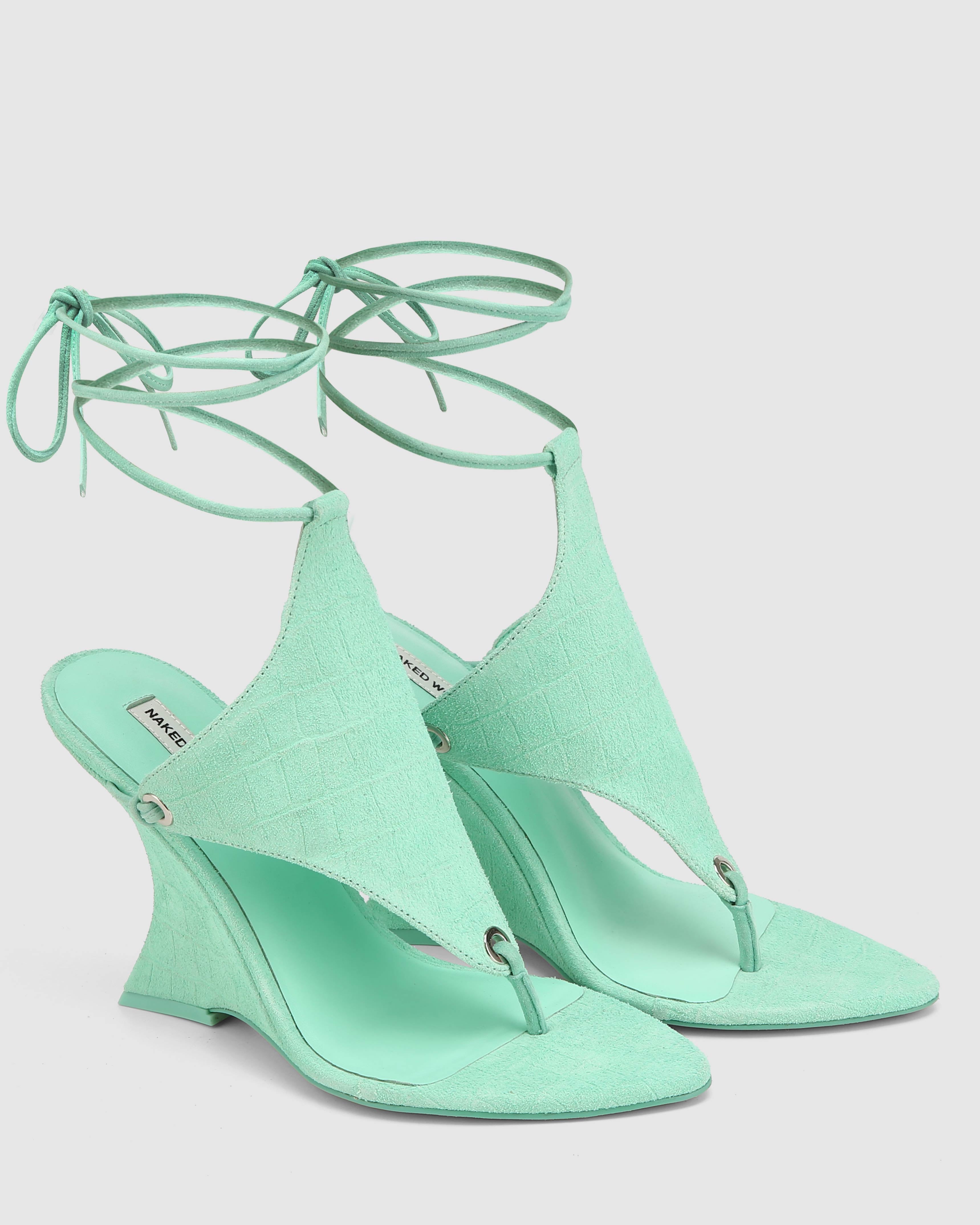 Rampage Mint Croc Suede