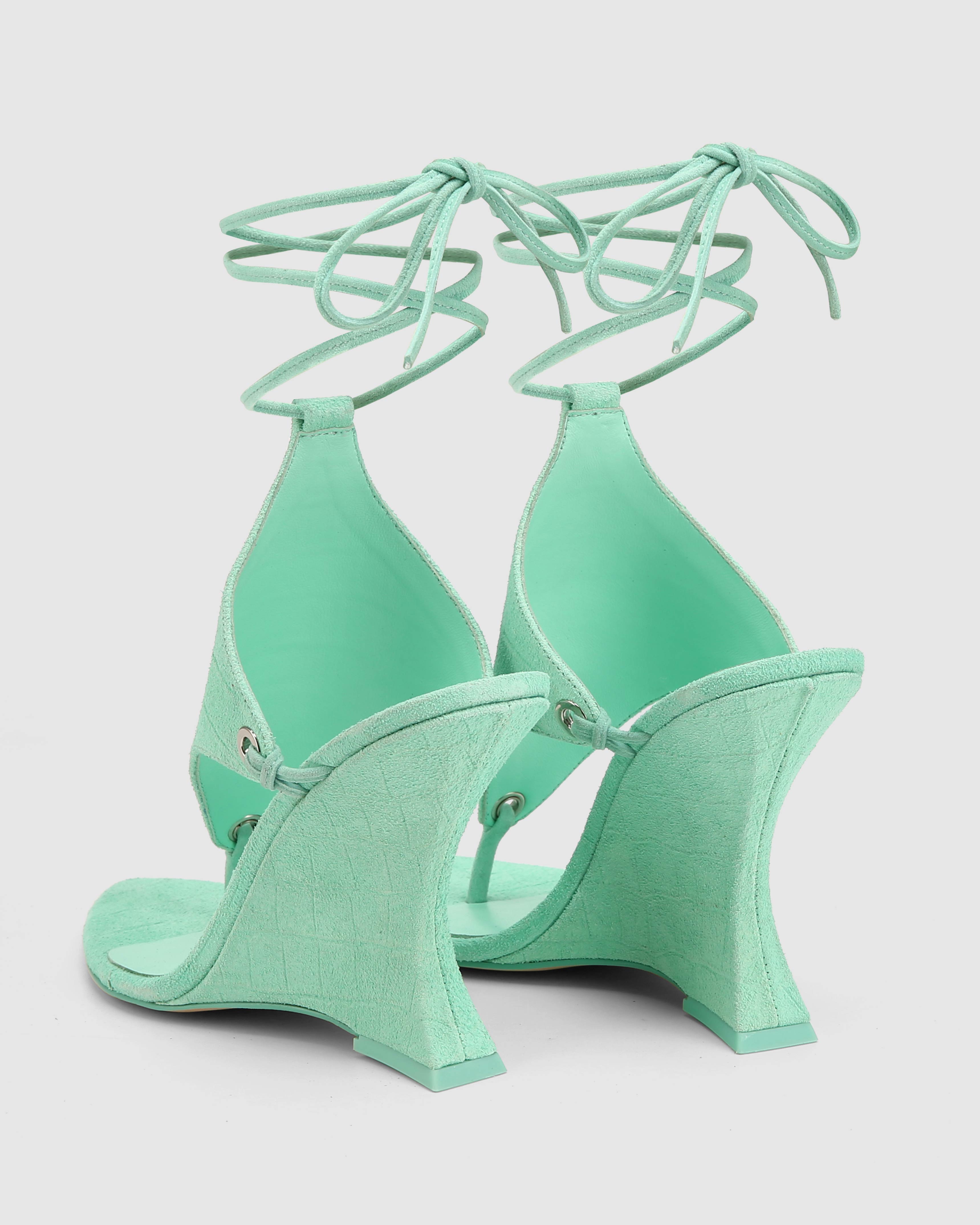 Rampage Mint Croc Suede