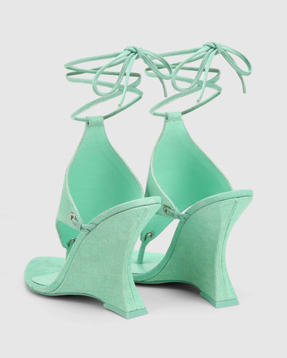 Rampage Mint Croc Suede